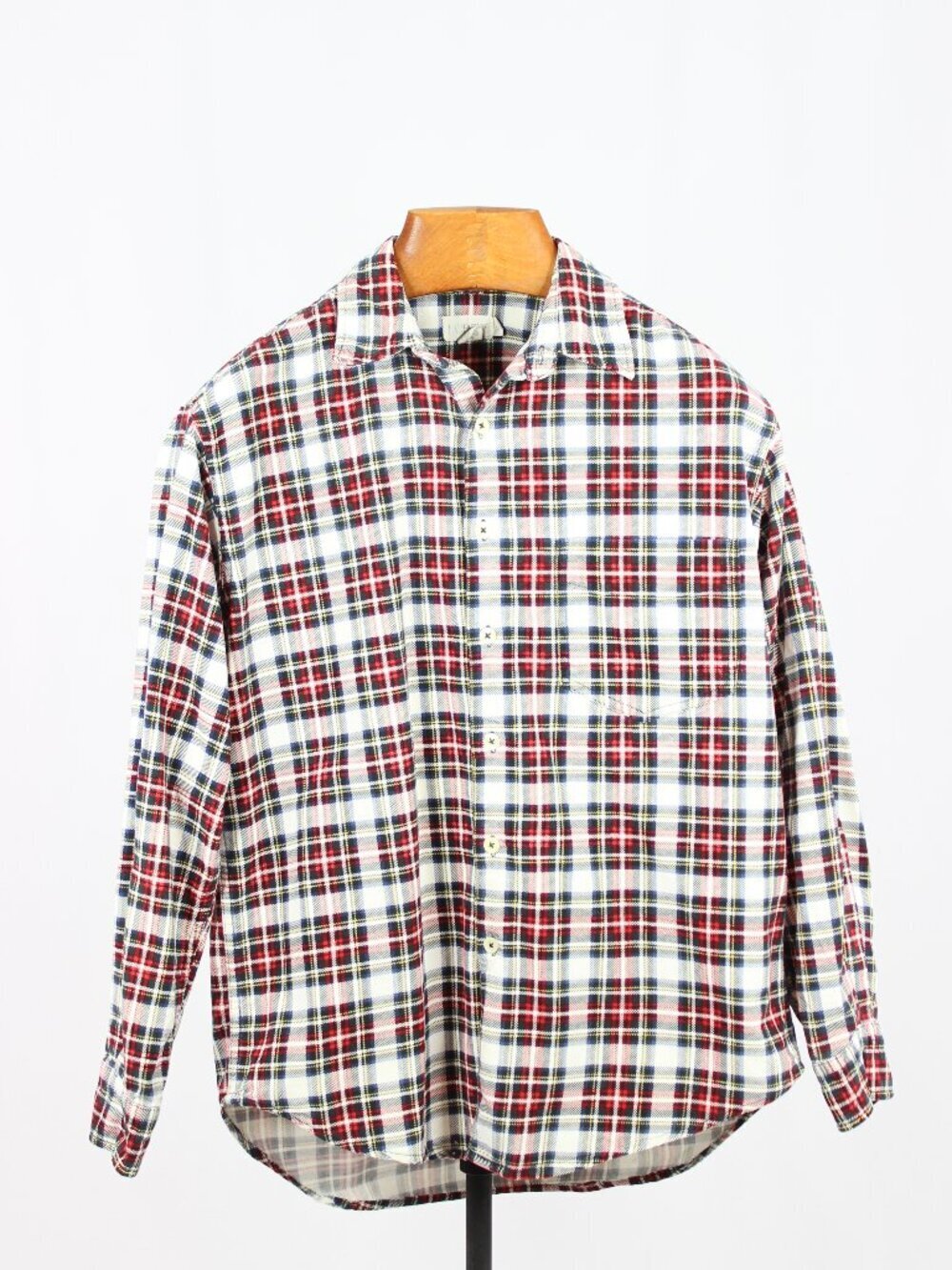 Vintage 90's J.CREW Tartan Plaid Cotton Flannel Button Down Shirt, Size M
